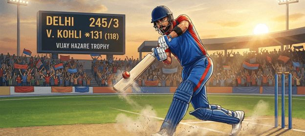 Vijay Hazare Trophy 2025–26: Kohli and Rohit Shine with Stunning Centuries