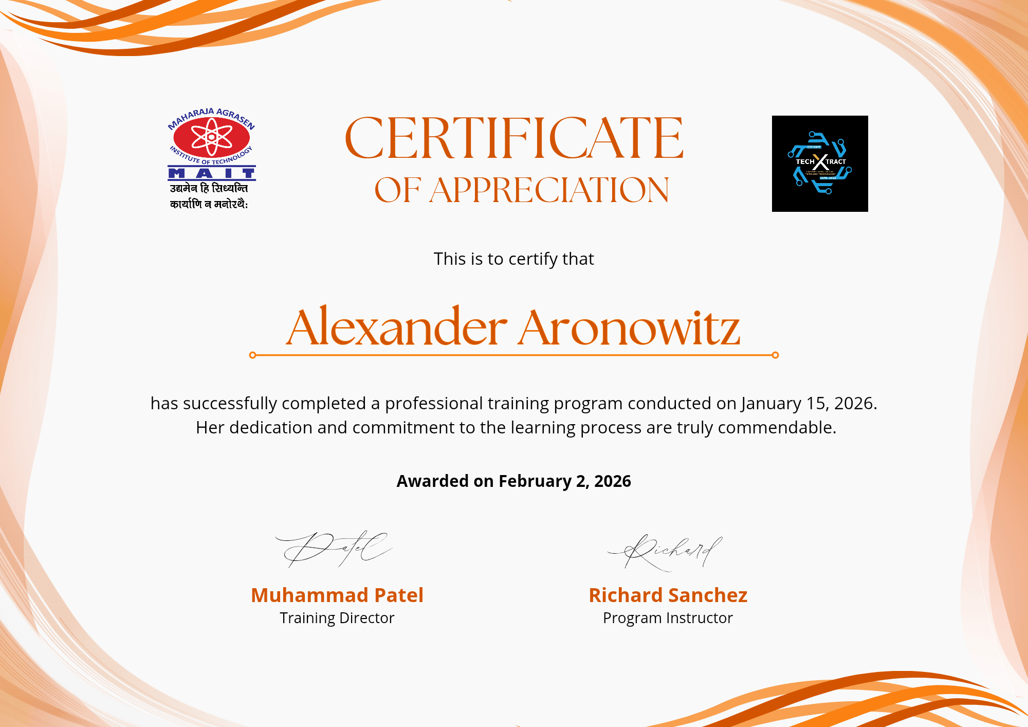 Participation Certificate