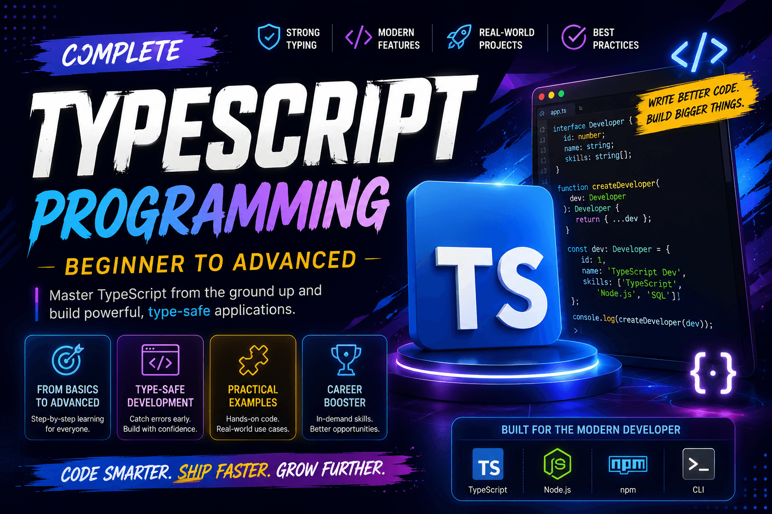 Complete TypeScript Programming: Beginner to Advanced