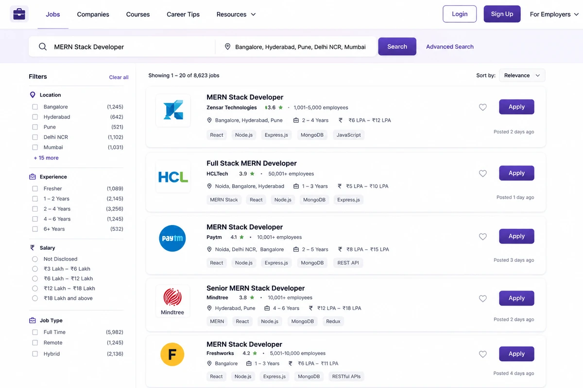 MERN Stack Development screen 3